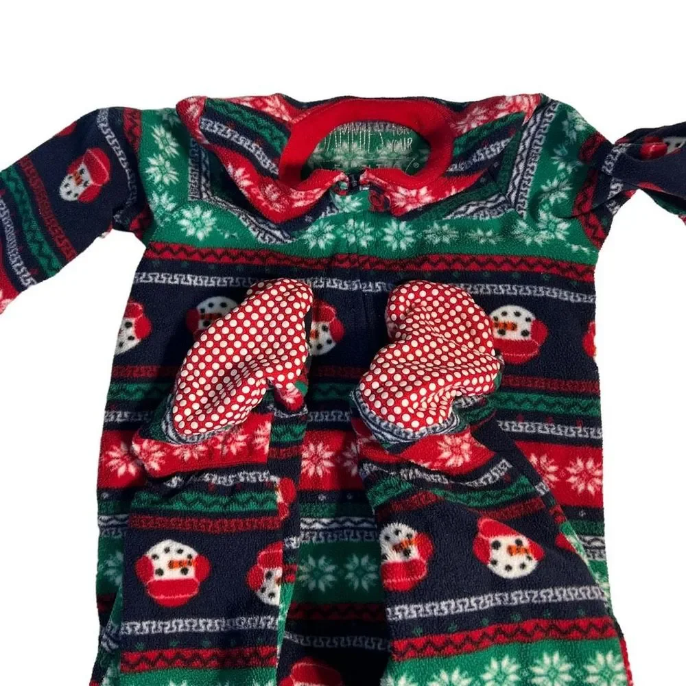 Little Girl Size 12 Months Pajamas Baby Girl Winter Christmas PJs Jammies 2 Pair